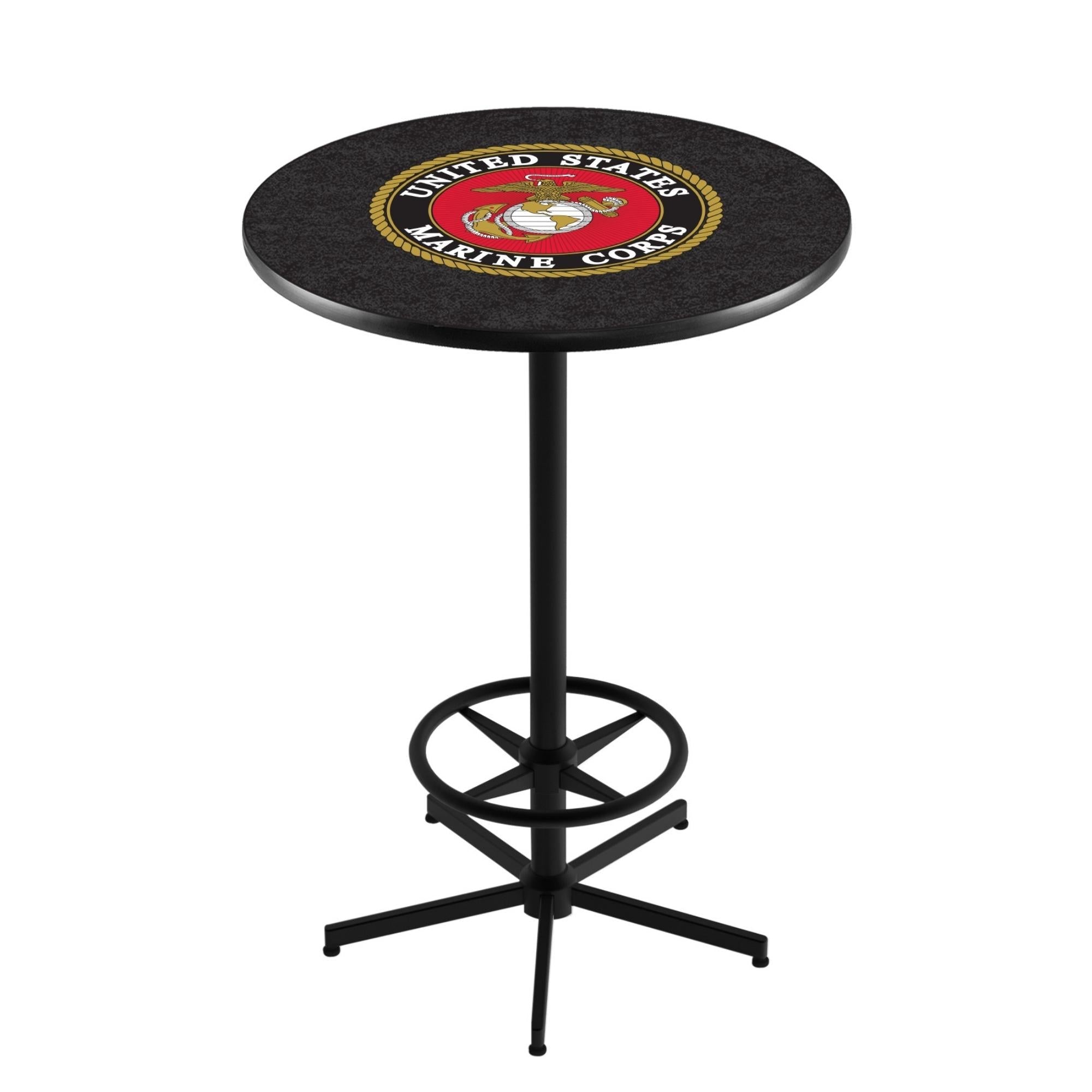 Marines EGA Pub Table with Foot Rest