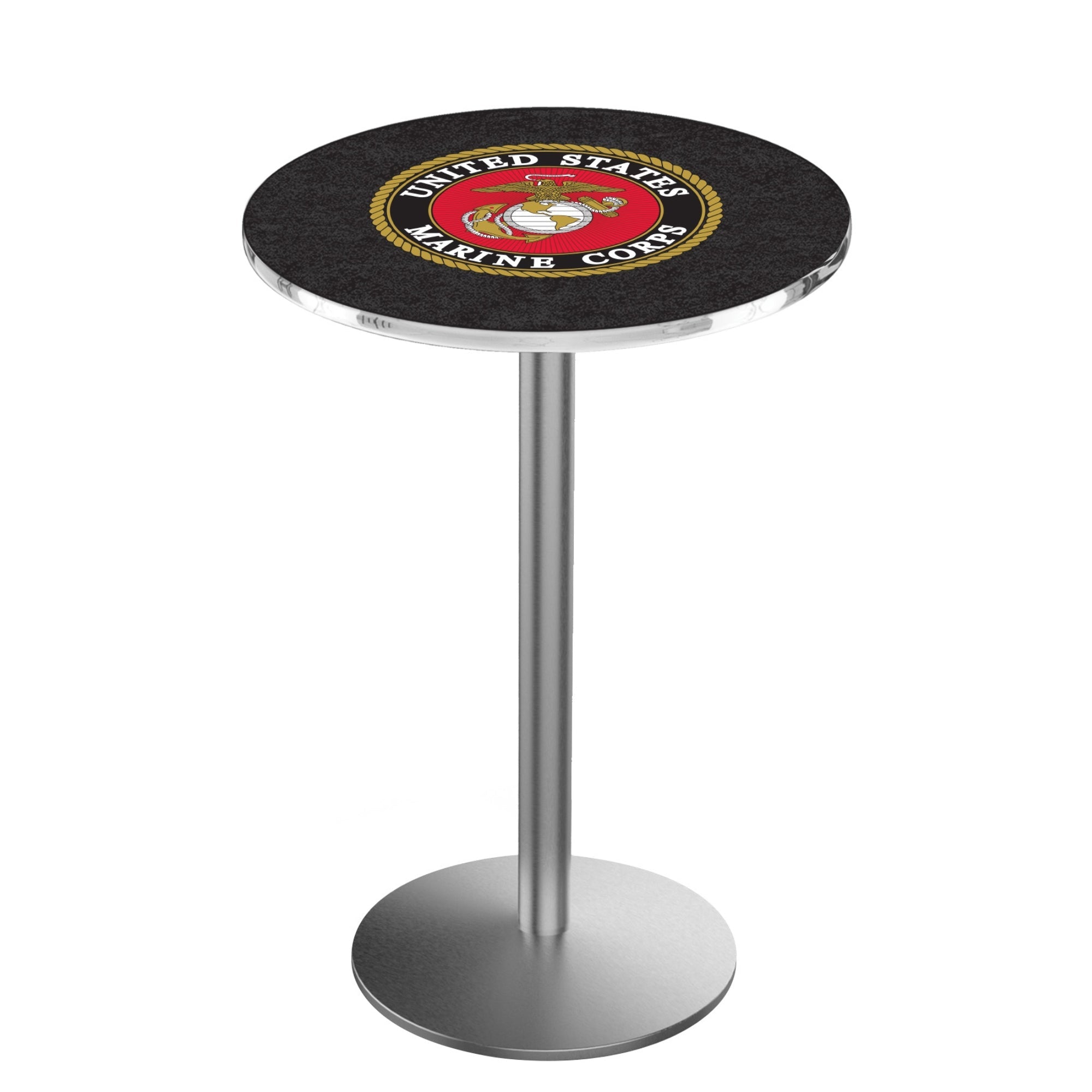 Marines EGA Pub Table with Round Base