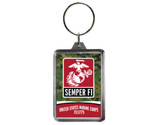 Load image into Gallery viewer, Marines Semper Fi Key Chain (Camo)