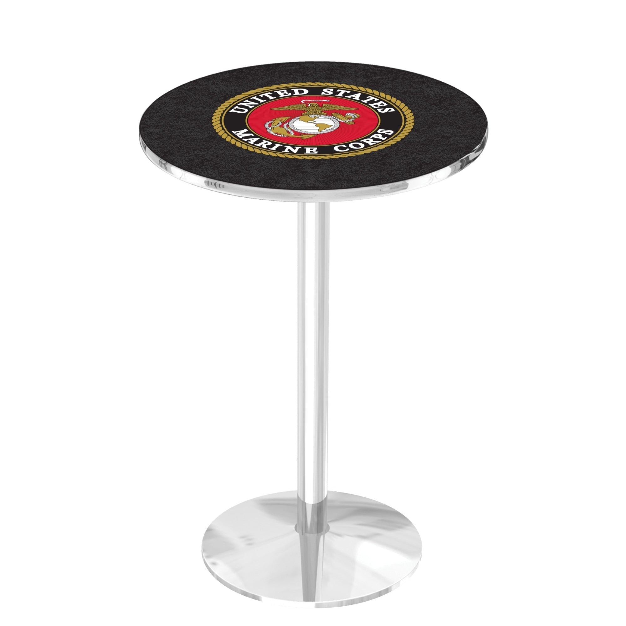 Marines EGA Pub Table with Round Base