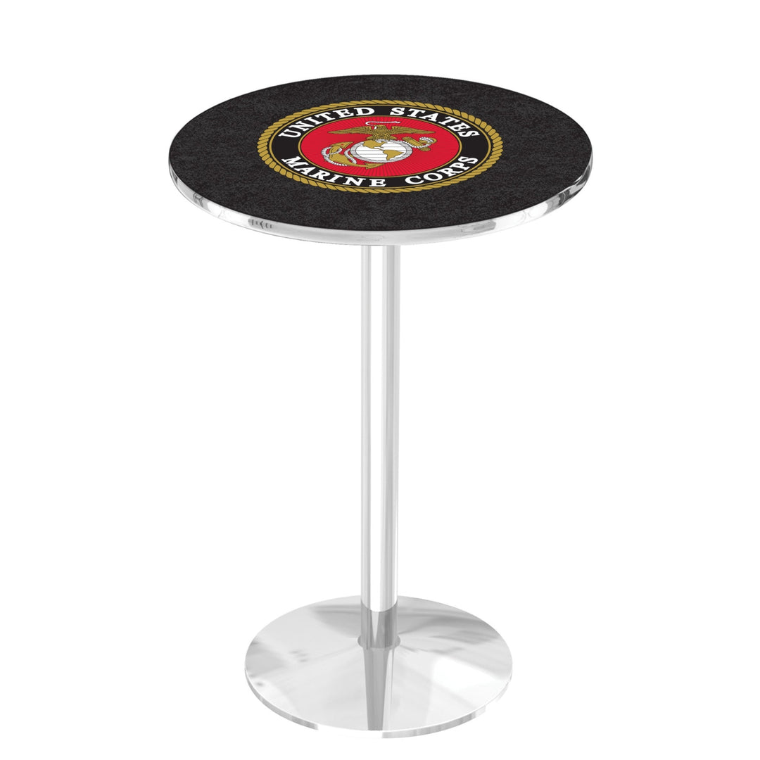 Marines EGA Pub Table with Round Base*