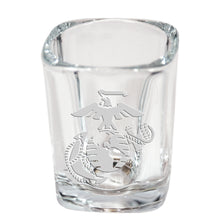 Load image into Gallery viewer, Marines EGA Logo Etched Square Shot Glass (Clear)