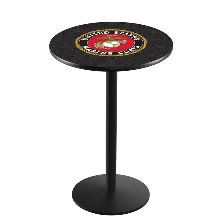 Marines EGA Pub Table with Round Base*