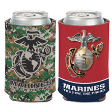 Load image into Gallery viewer, U.S. Marines EGA 12oz Can Cooler (Camo)