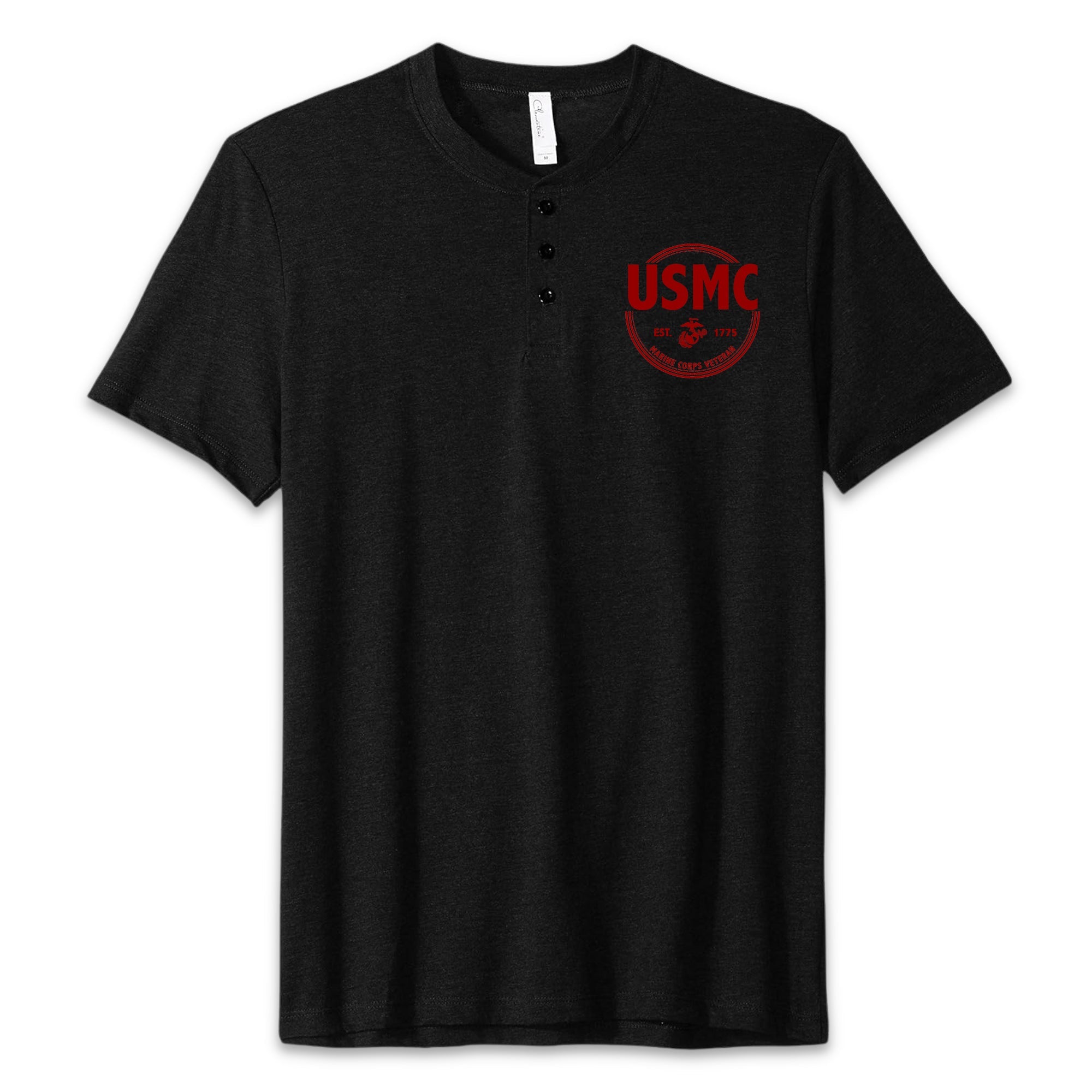 Marines Veteran Mens Henley T-Shirt