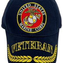 Load image into Gallery viewer, Marine Veteran Wreath Hat (Navy)