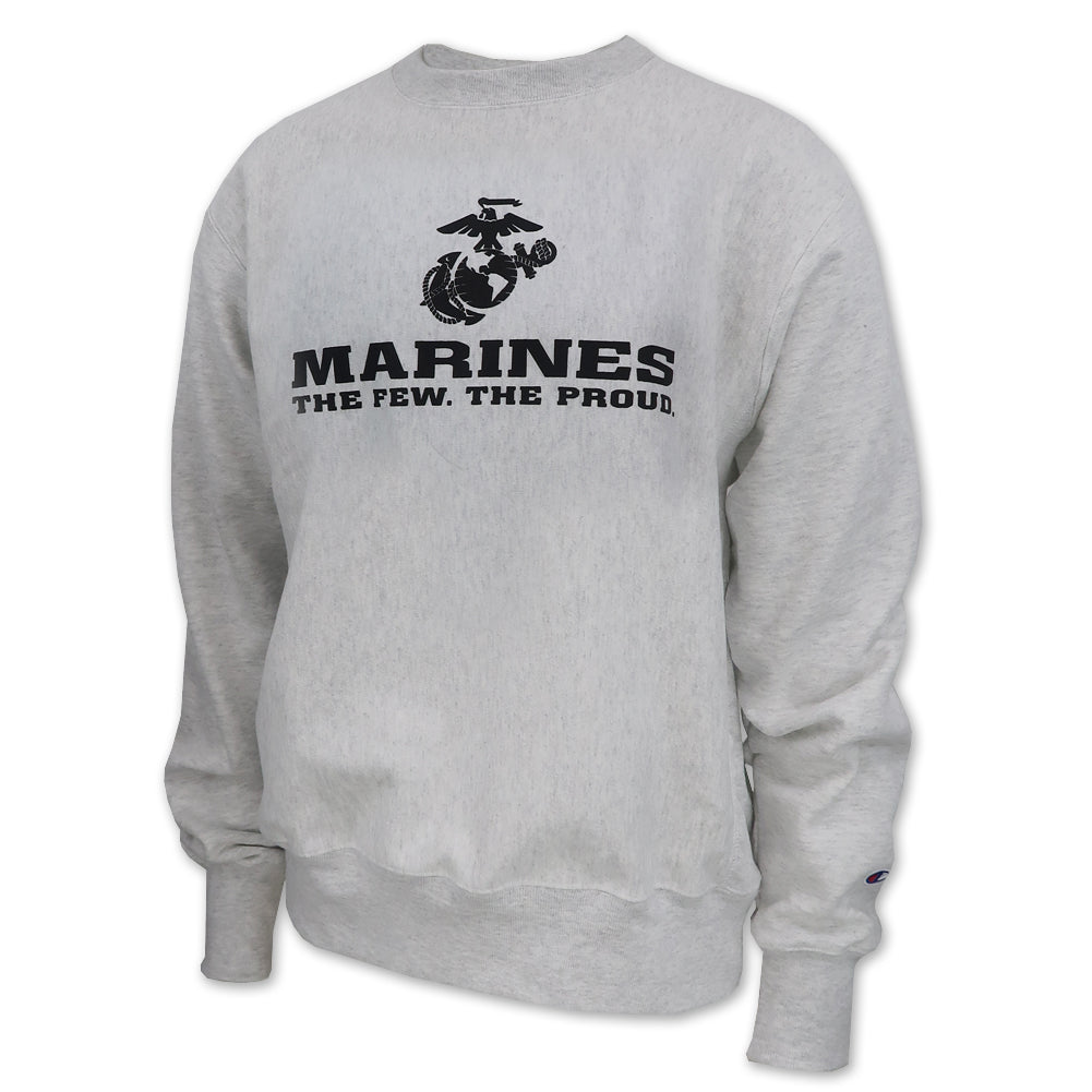 Marines EGA Champion Reverse Weave Crewneck (Ash)