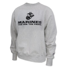 Load image into Gallery viewer, Marines EGA Champion Reverse Weave Crewneck (Ash)