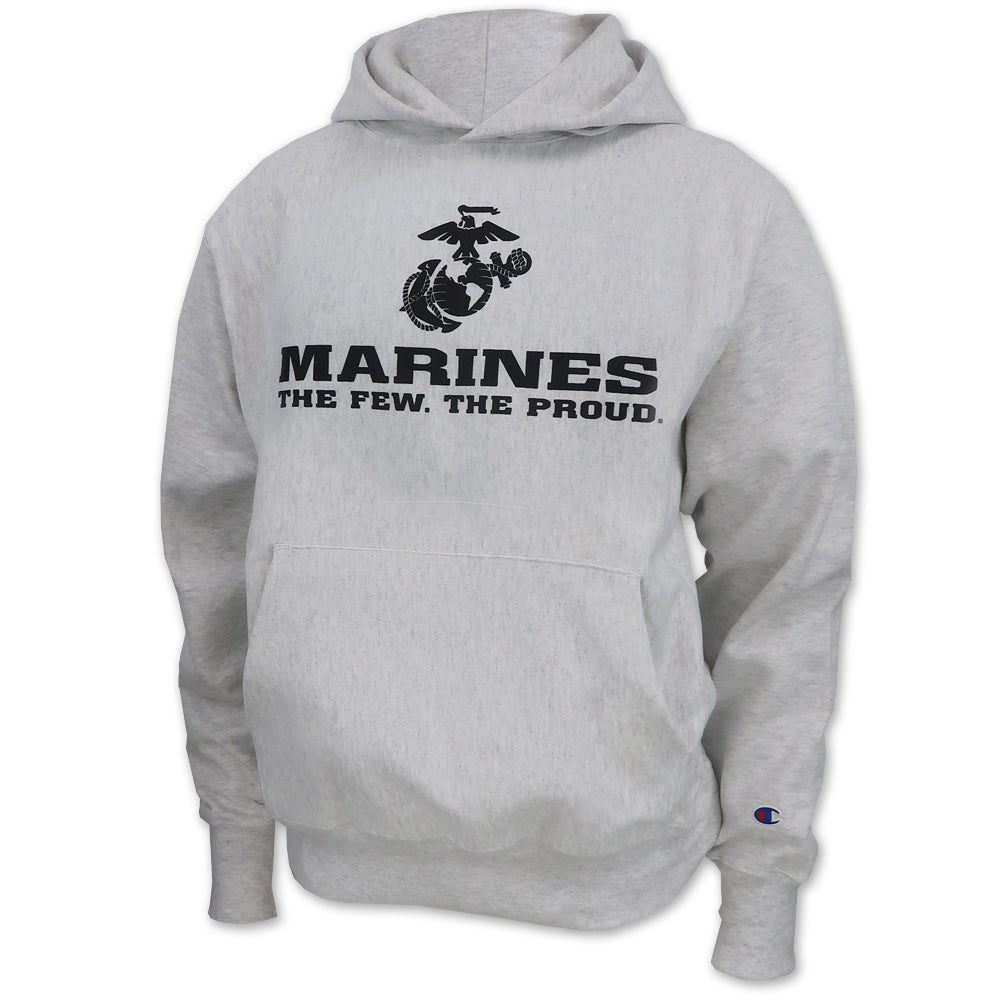 Marines EGA Champion Reverse Weave Hood (Ash)