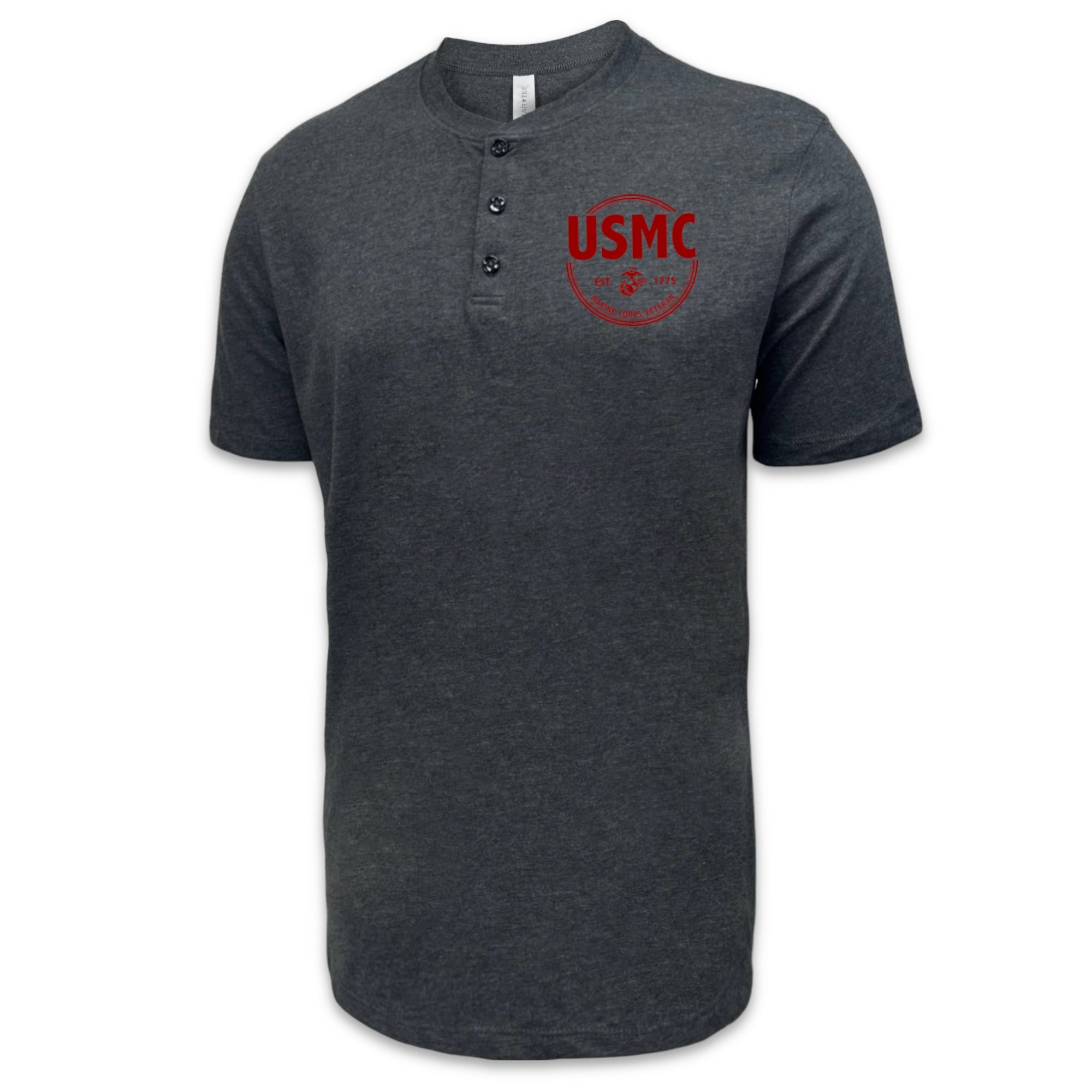 Marines Veteran Mens Henley T-Shirt