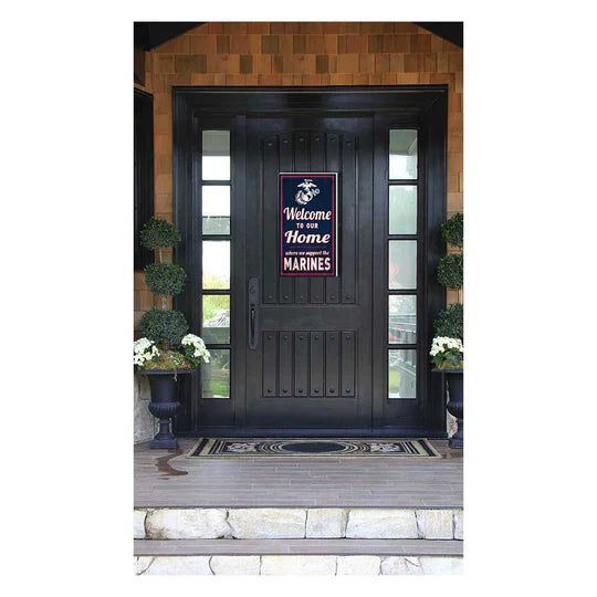 Indoor Outdoor Sign Welcome to Our Home Marines (11x20)