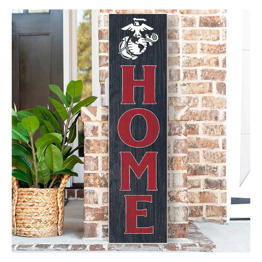 Leaning Sign Home Marines (11x46)