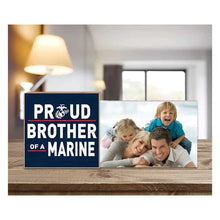 Load image into Gallery viewer, Marines Floating Picture Frame Military Proud Brother