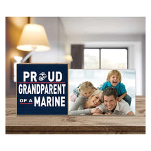 Load image into Gallery viewer, Marines Floating Picture Frame Military Proud Grandparent