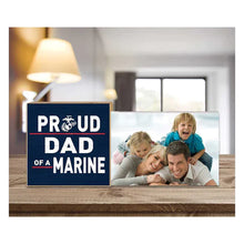 Load image into Gallery viewer, Marines Floating Picture Frame Military Proud Dad