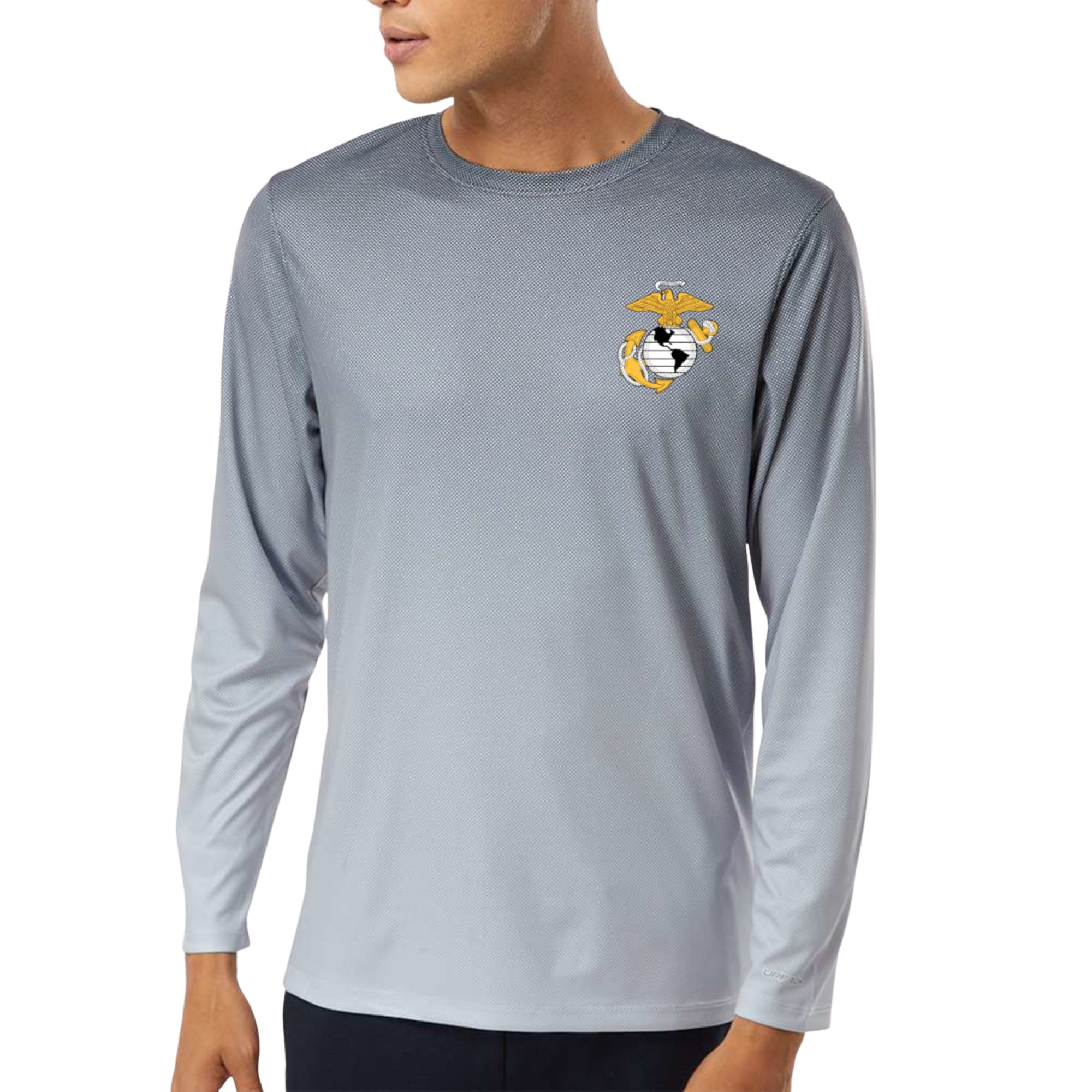 Marines Barbados Performance Longsleeve T-Shirt (Black Charcoal)