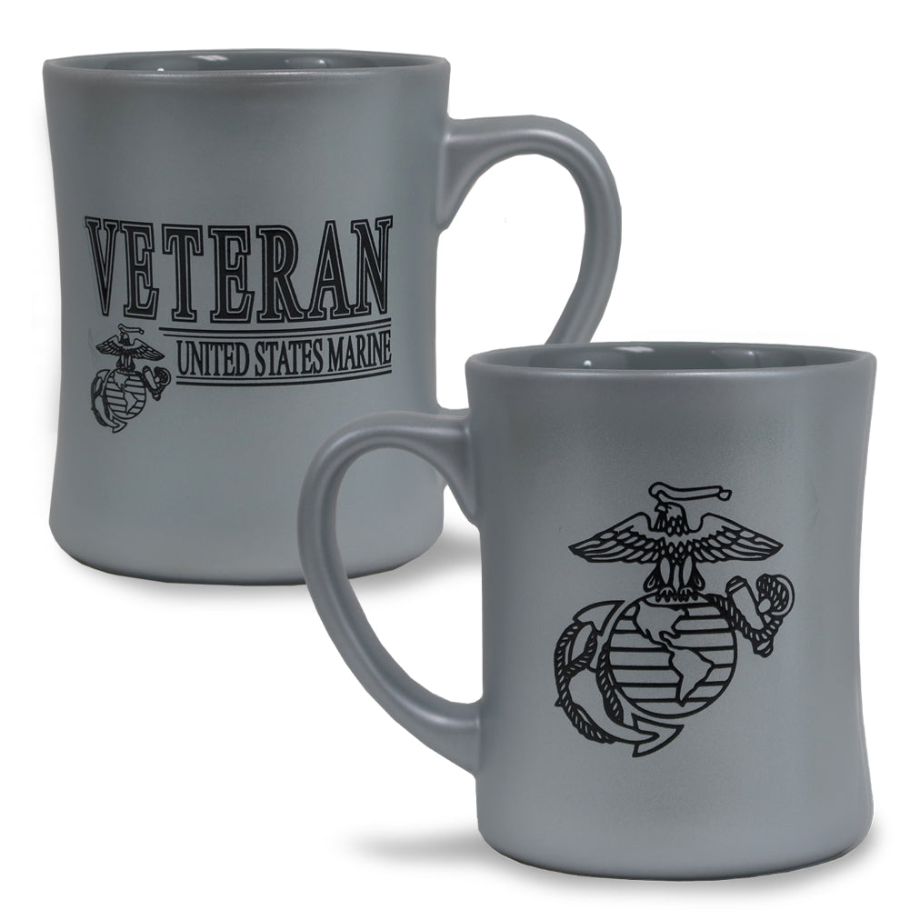 Marine Veteran 16oz MK Matte Mug (Silver)