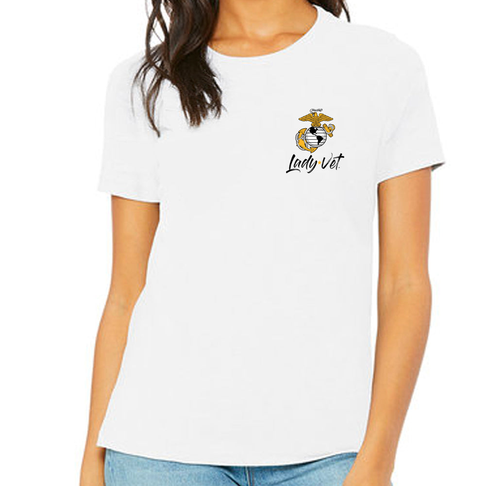 Marines Lady Vet Left Chest Logo T-Shirt