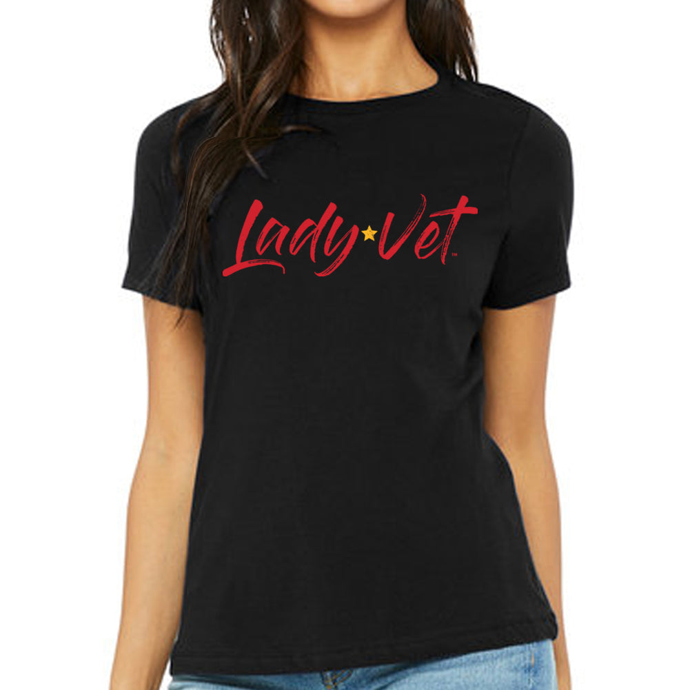 Marines Lady Vet Full Chest Logo Ladies T-Shirt