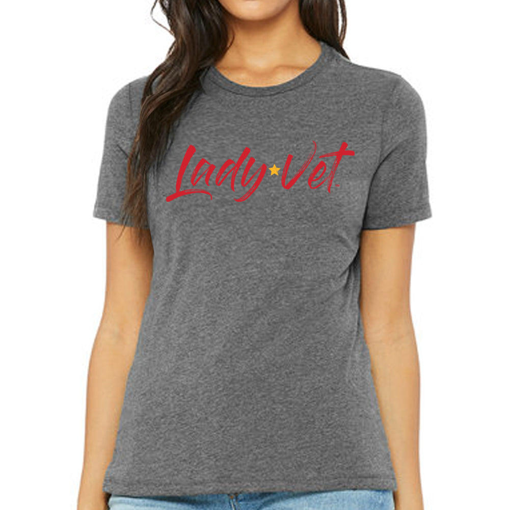 Marines Lady Vet Full Chest Logo Ladies T-Shirt