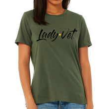 Load image into Gallery viewer, Marines Lady Vet Full Chest Logo Ladies T-Shirt