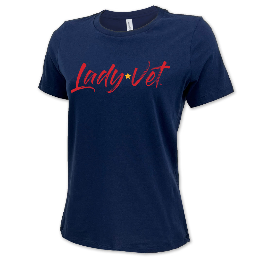 Marines Lady Vet Full Chest Logo Ladies T-Shirt