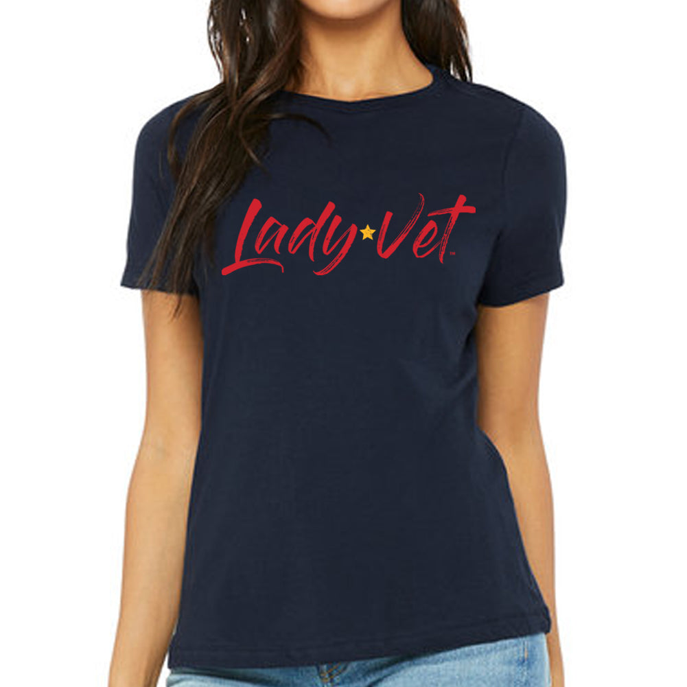 Marines Lady Vet Full Chest Logo Ladies T-Shirt