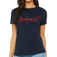 Load image into Gallery viewer, Marines Lady Vet Full Chest Logo Ladies T-Shirt