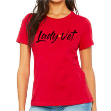 Load image into Gallery viewer, Marines Lady Vet Full Chest Logo Ladies T-Shirt