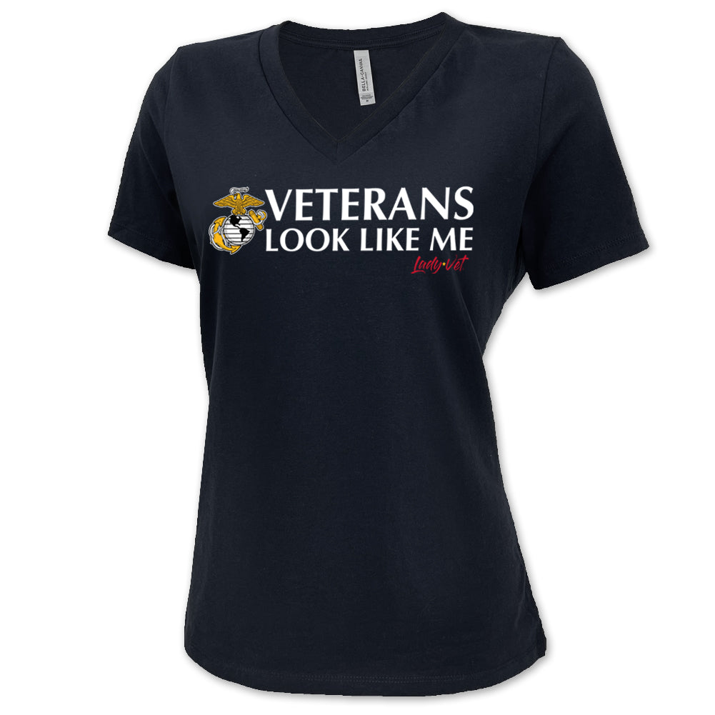 Marines Vet Looks Like Me V-Neck T-Shirt