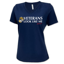 Load image into Gallery viewer, Marines Vet Looks Like Me V-Neck T-Shirt