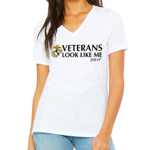 Load image into Gallery viewer, Marines Vet Looks Like Me V-Neck T-Shirt
