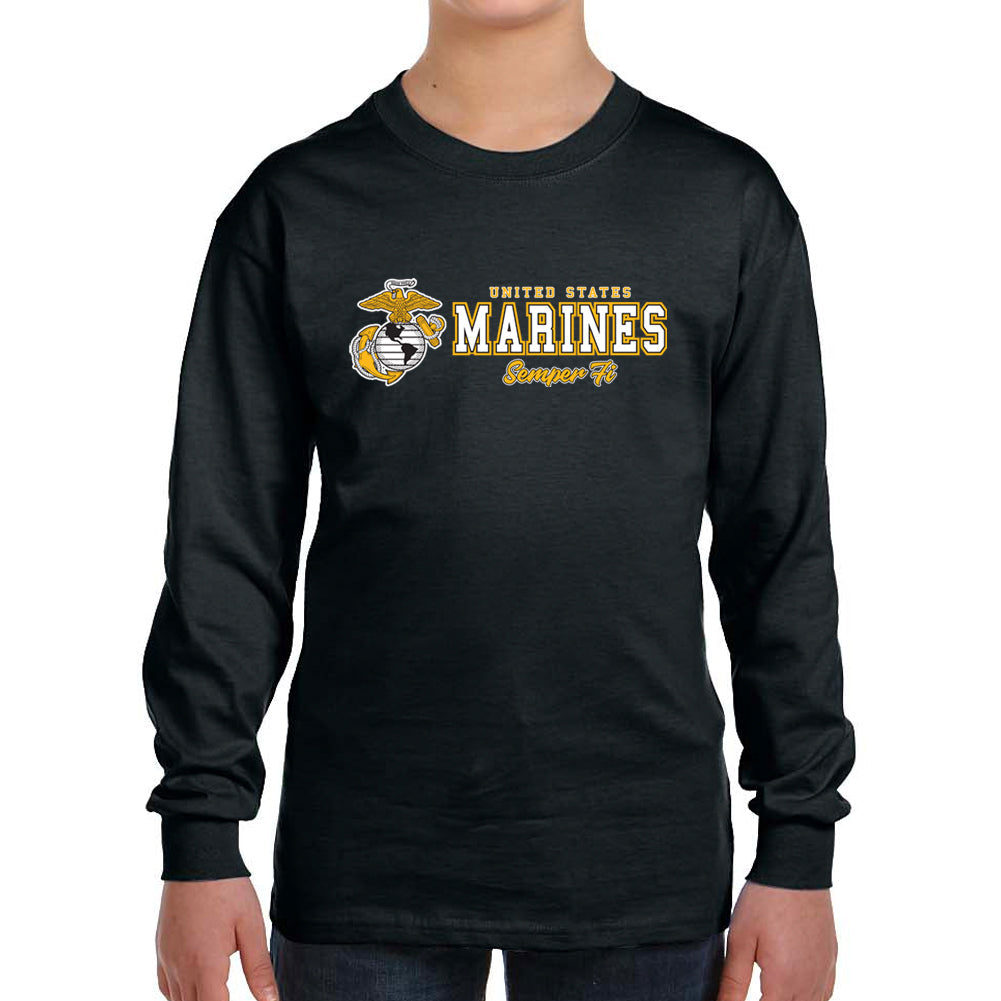 Marines Youth Semper Fi Chest Print Long Sleeve