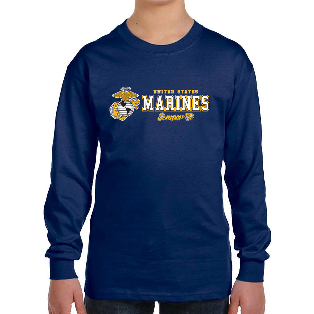 Marines Youth Semper Fi Chest Print Long Sleeve