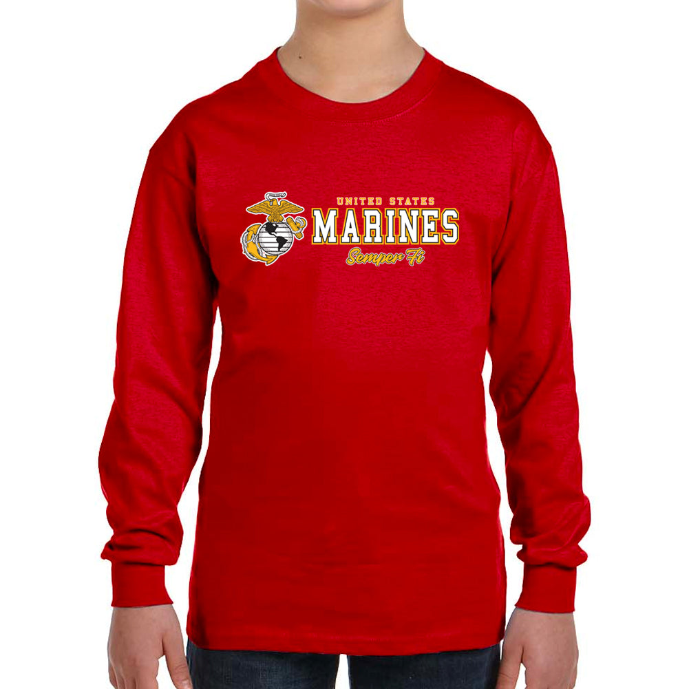 Marines Youth Semper Fi Chest Print Long Sleeve