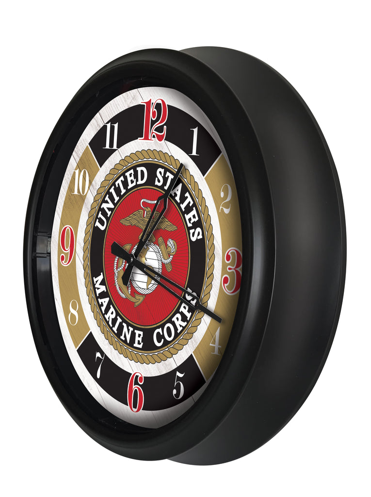 United States Marine Corps Indoor/Outdoor LED Wall Clock