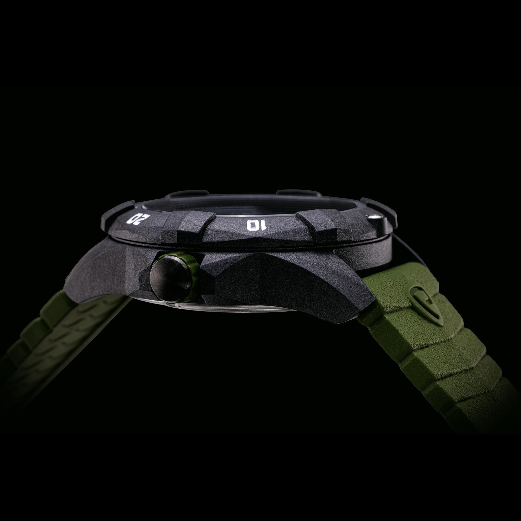 ProTek USMC Carbon Composite Dive Watch - Carbon/Black/Green (Green Band)