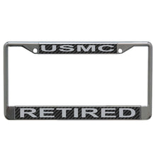 Load image into Gallery viewer, USMC Retired License Plate Frame