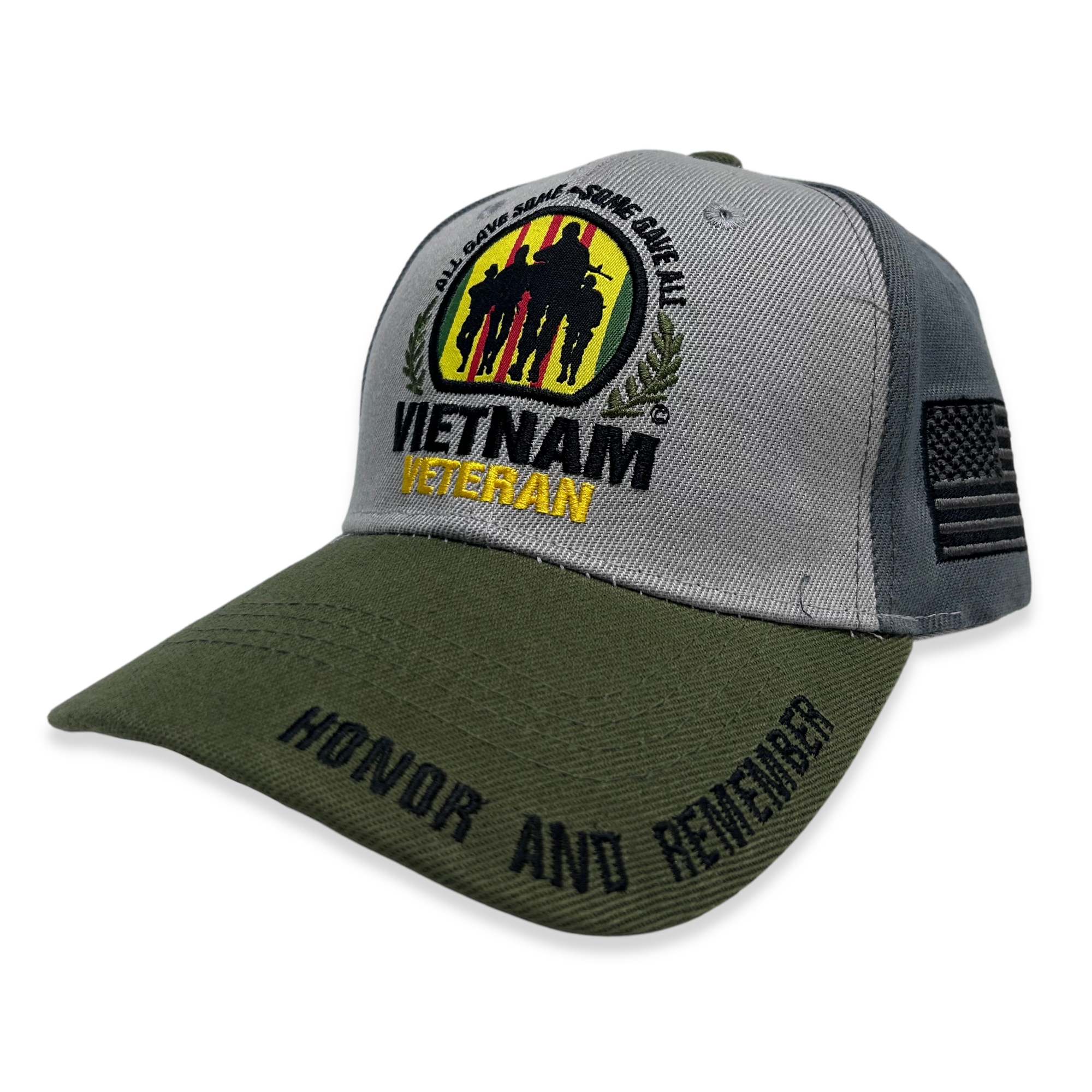 Vietnam Veteran Honor and Remember Hat (Grey/Green)