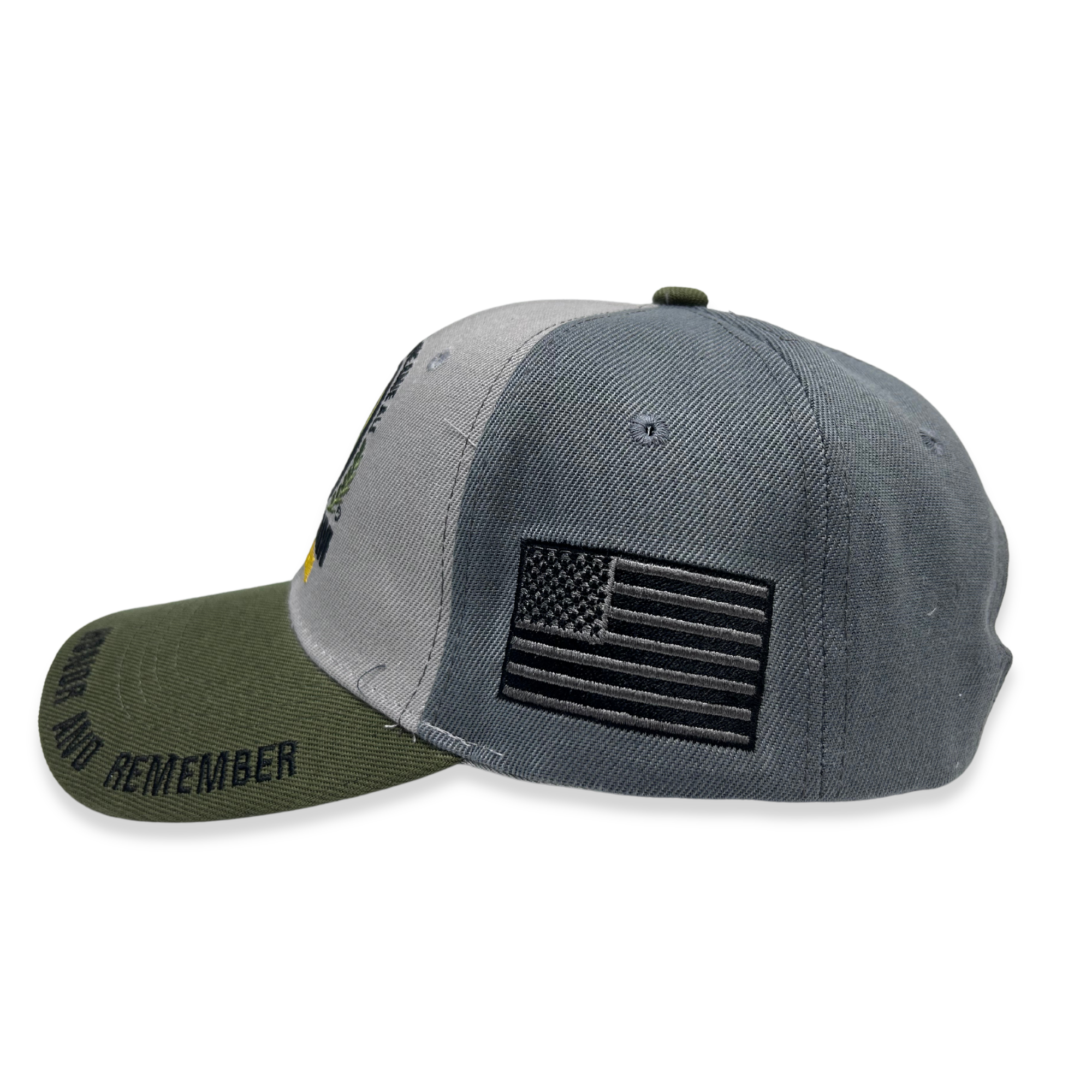 Vietnam Veteran Honor and Remember Hat (Grey/Green)