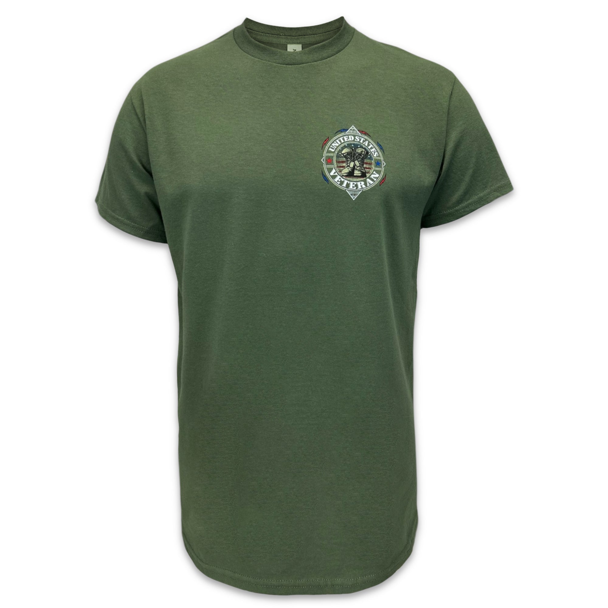 United States Veteran Boots T-Shirt (OD Green)