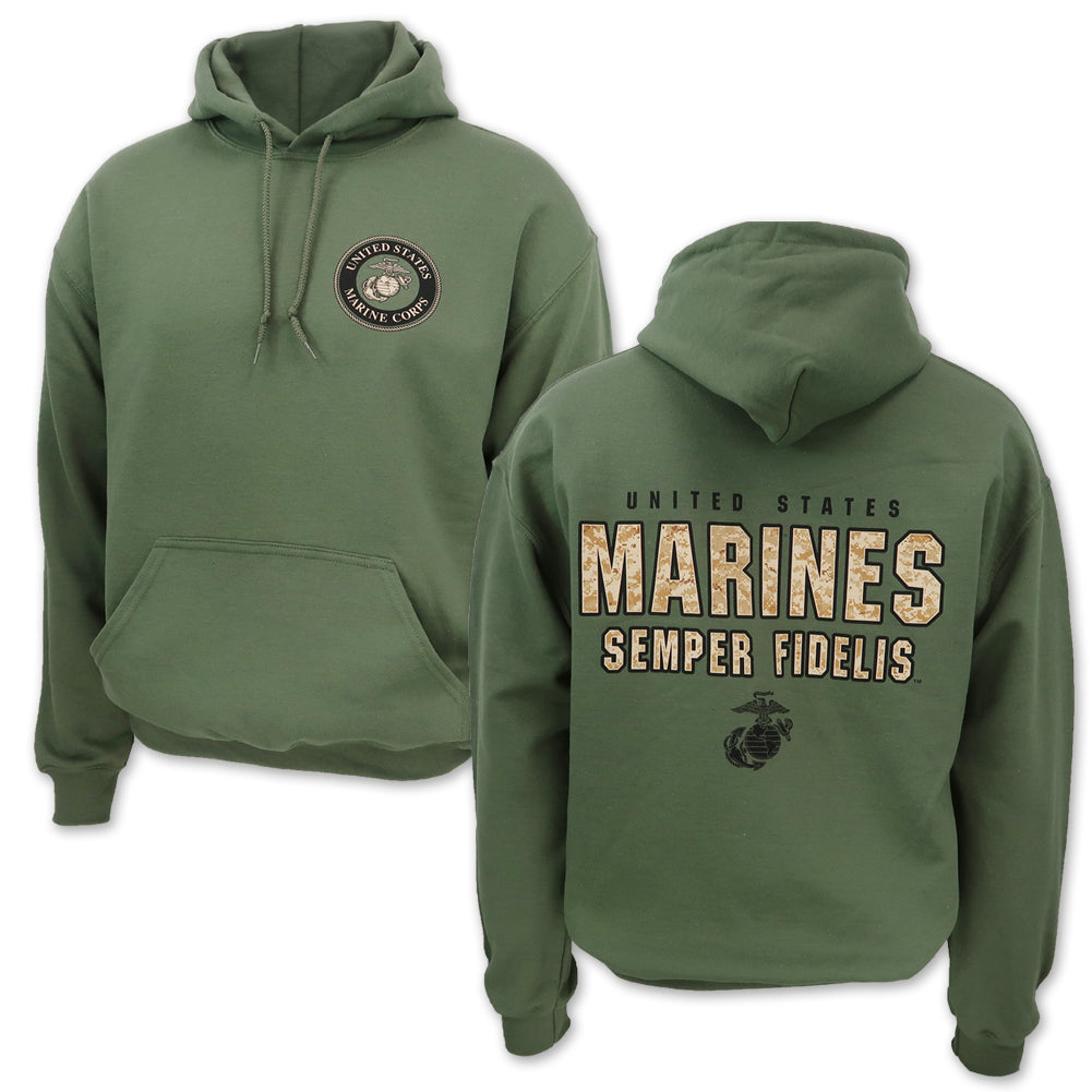 United States Marines Semper Fidelis Camo Hood (OD Green)