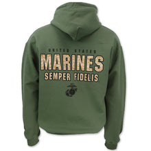 Load image into Gallery viewer, United States Marines Semper Fidelis Camo Hood (OD Green)
