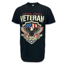 Load image into Gallery viewer, United States Veteran Eagle Flag T-Shirt (Black)