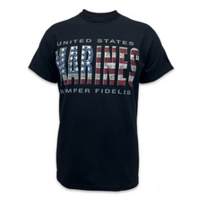 Load image into Gallery viewer, United States Marines Flag T-Shirt (Black)