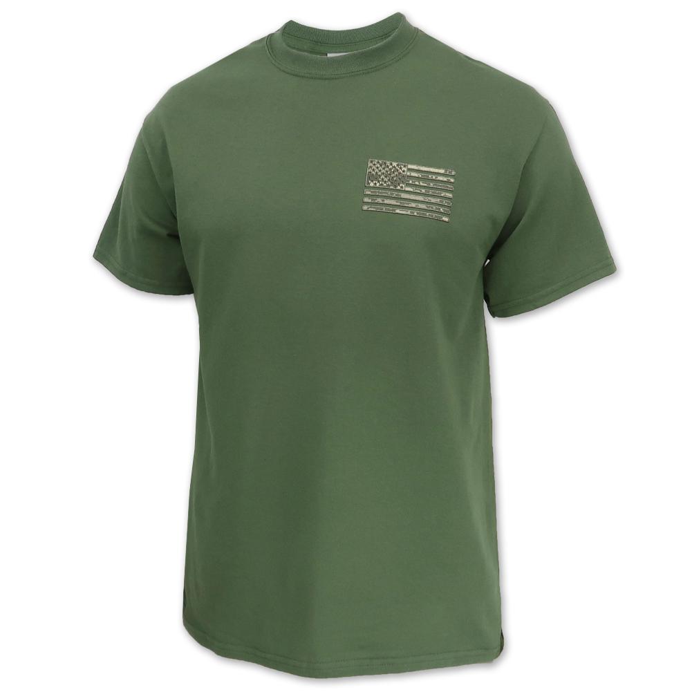 Honor And Respect Our Veterans Camo T-Shirt (OD Green)