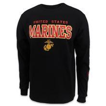 Load image into Gallery viewer, United States Marines Block EGA Long Sleeve T-Shirt (Black)