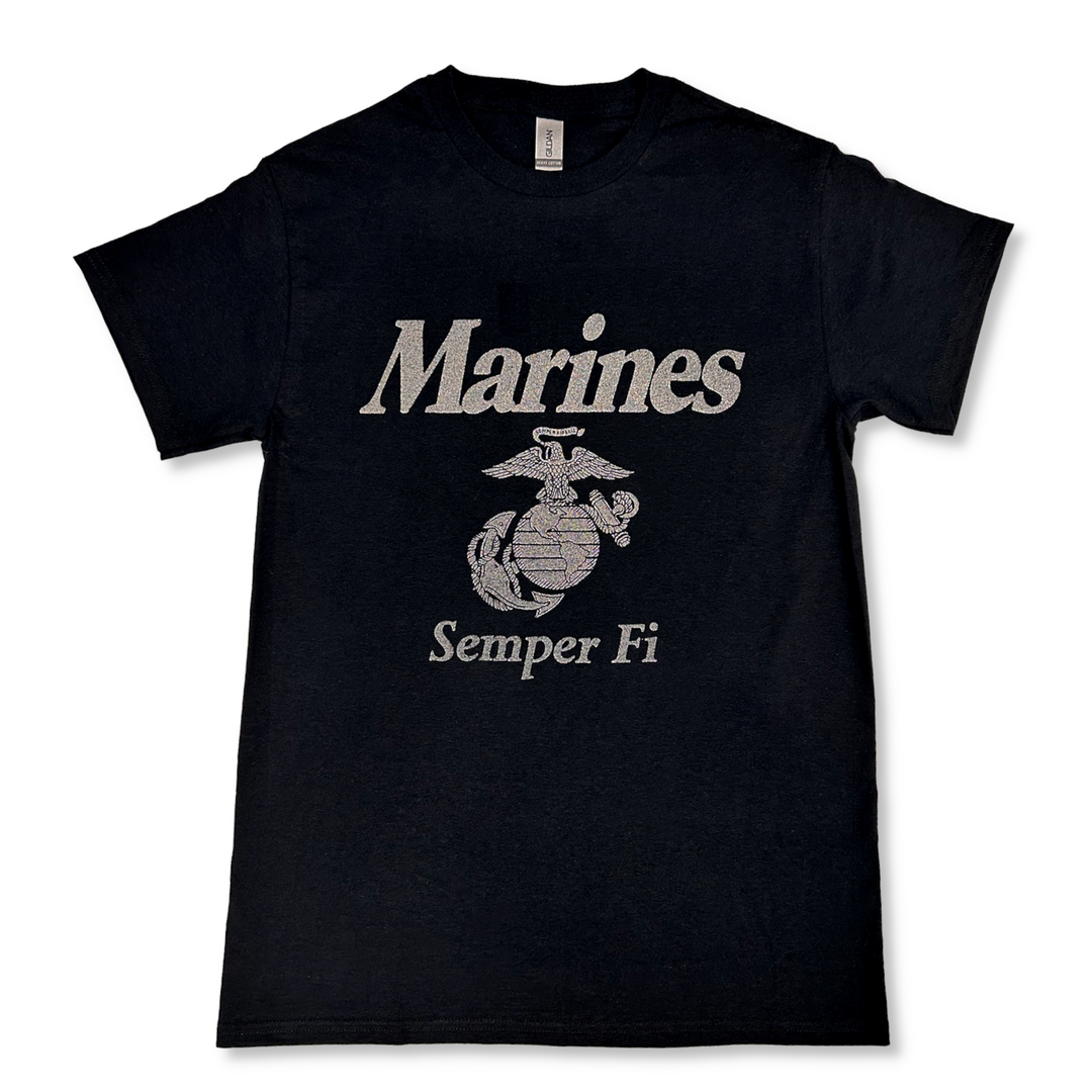 Marines Reflective PT T-Shirt (Black)