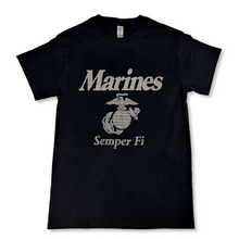 Load image into Gallery viewer, Marines Reflective PT T-Shirt (Black)