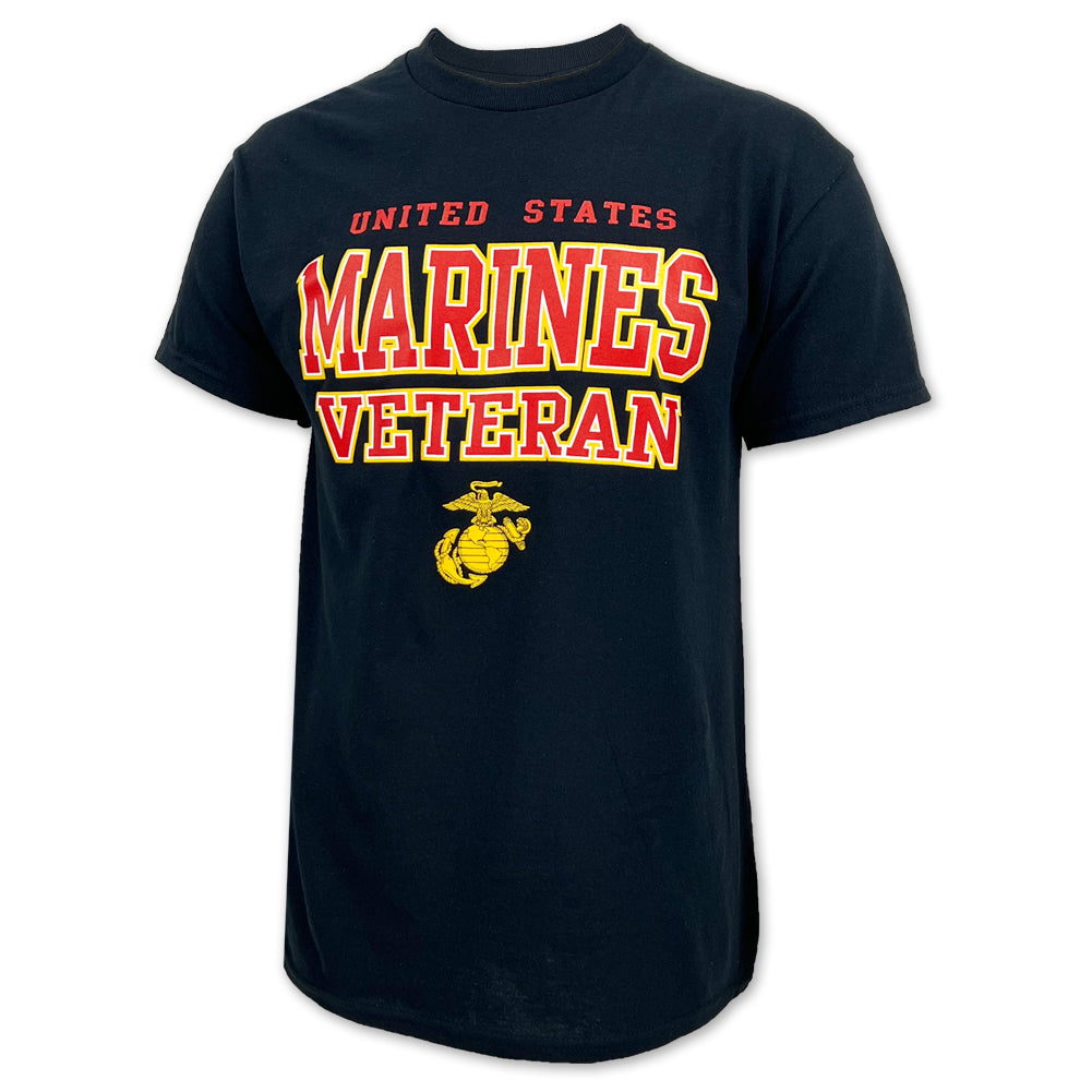 United States Marines Veteran EGA T-Shirt (Black)